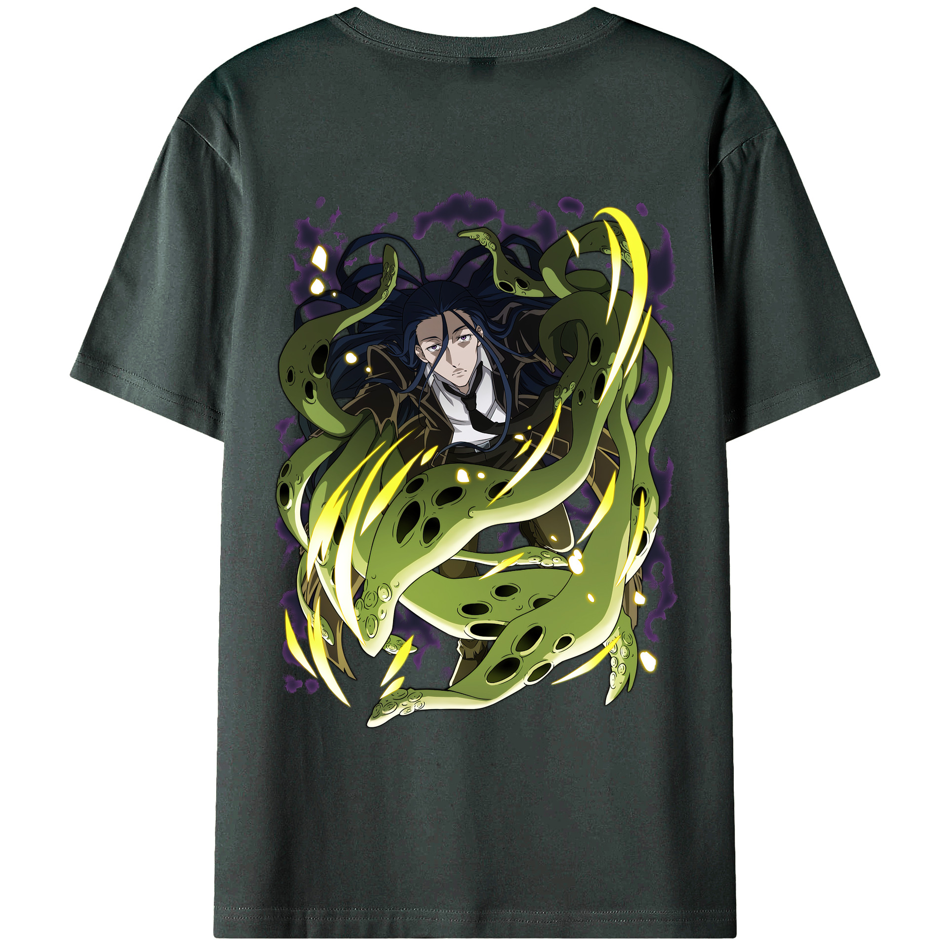 （画像用） 文豪ストレイドッグス Bungo Stray Dogs 綿100％ メンズ半袖Tシャツ（バックプリント） 通気性